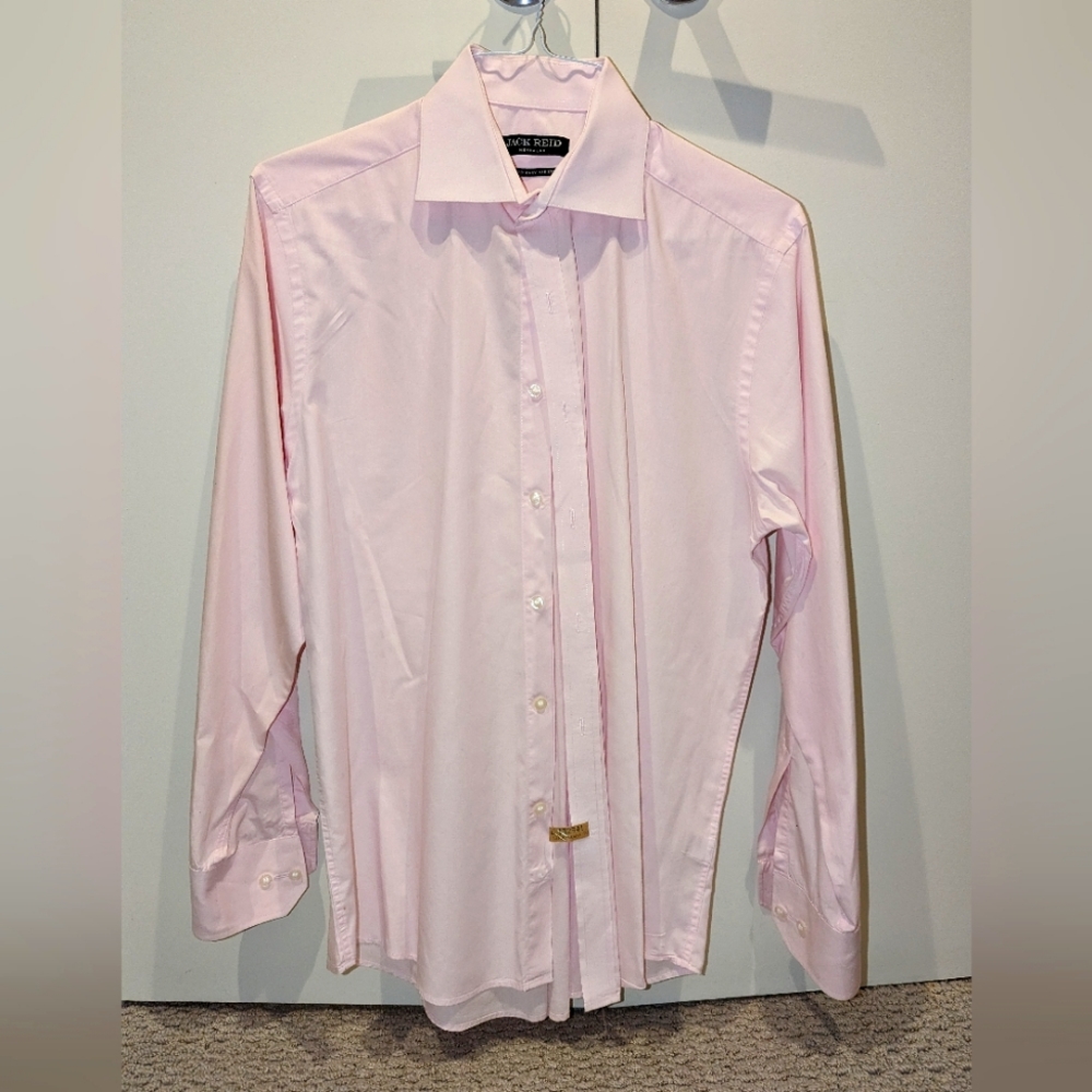 Jack Reid Men's Button Down Collared Shirt, Size 15/38